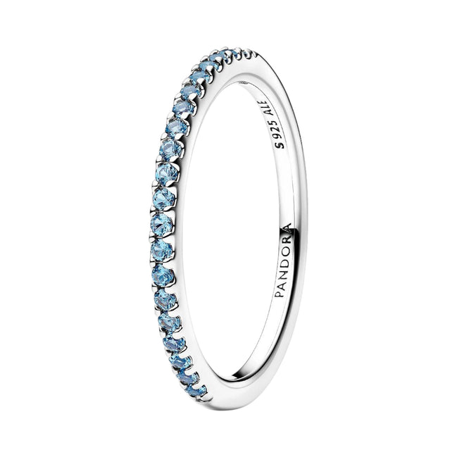 TIMELESS Ring Half-Eternity Hellblau