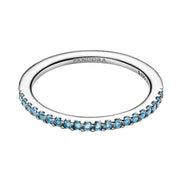 TIMELESS Ring Half-Eternity Hellblau