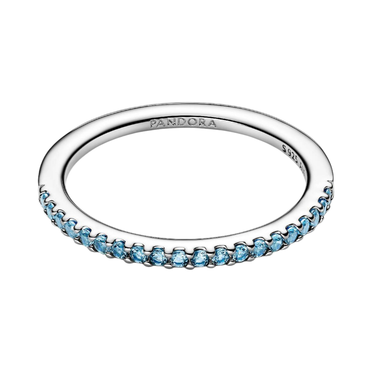 TIMELESS Ring Half-Eternity Hellblau