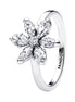 TIMELESS Ring Blume silberfarben