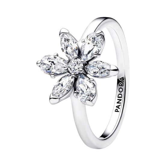 TIMELESS Ring Blume silberfarben