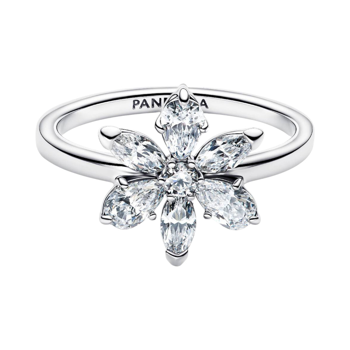 TIMELESS Ring Blume silberfarben