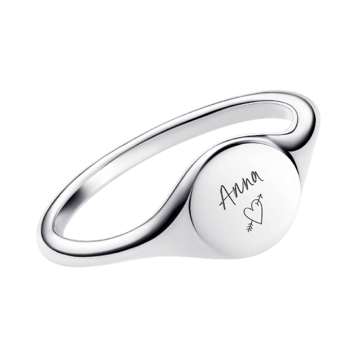 Ring gravierbares Siegel Silber