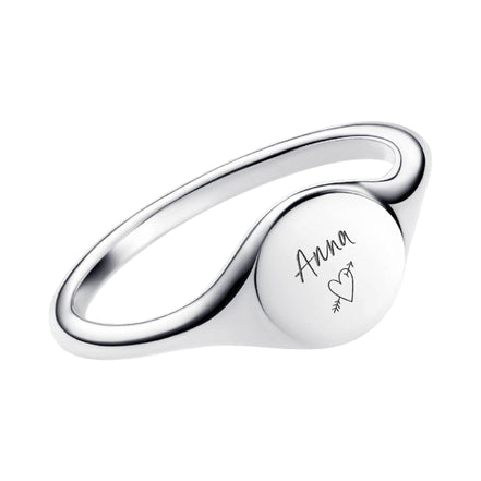 Ring gravierbares Siegel Silber