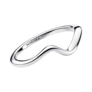 Ring Polierte Welle Silber