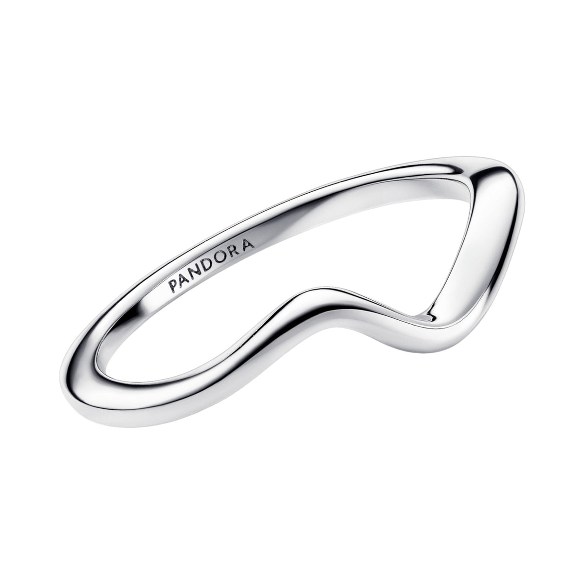 Ring Polierte Welle Silber