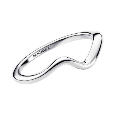 Ring Polierte Welle Silber