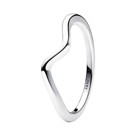 Ring Polierte Welle Silber