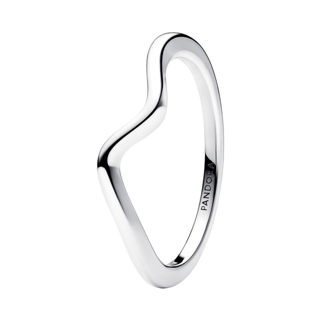 Ring Polierte Welle Silber
