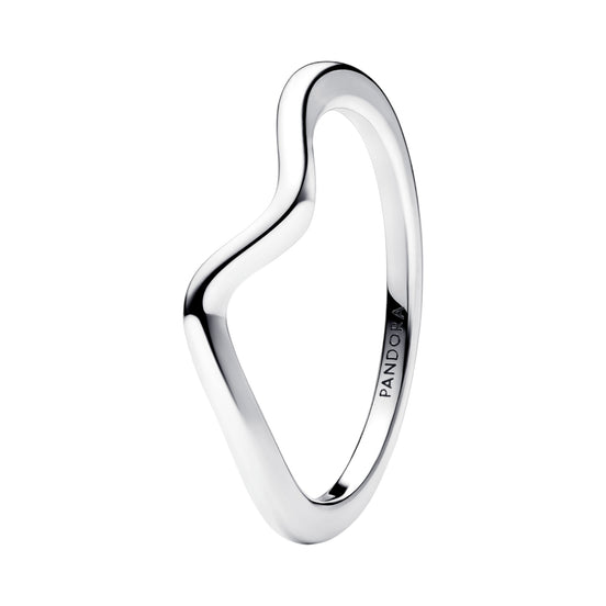 Ring Polierte Welle Silber