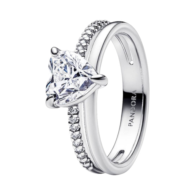 TIMELESS Ring Herz doppeltes Band