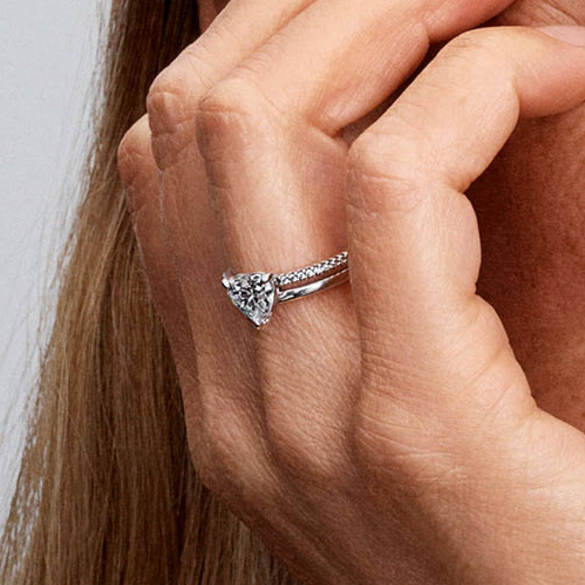 TIMELESS Ring Herz doppeltes Band