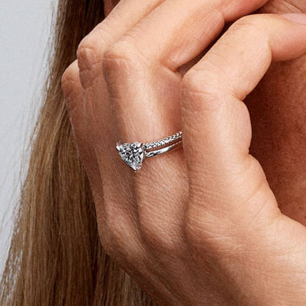 TIMELESS Ring Herz doppeltes Band