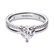 TIMELESS Ring Herz doppeltes Band