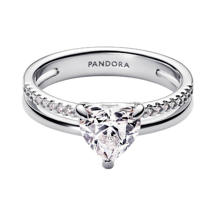 TIMELESS Ring Herz doppeltes Band