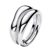 ESSENCE Ring organisch stapelbar Silber