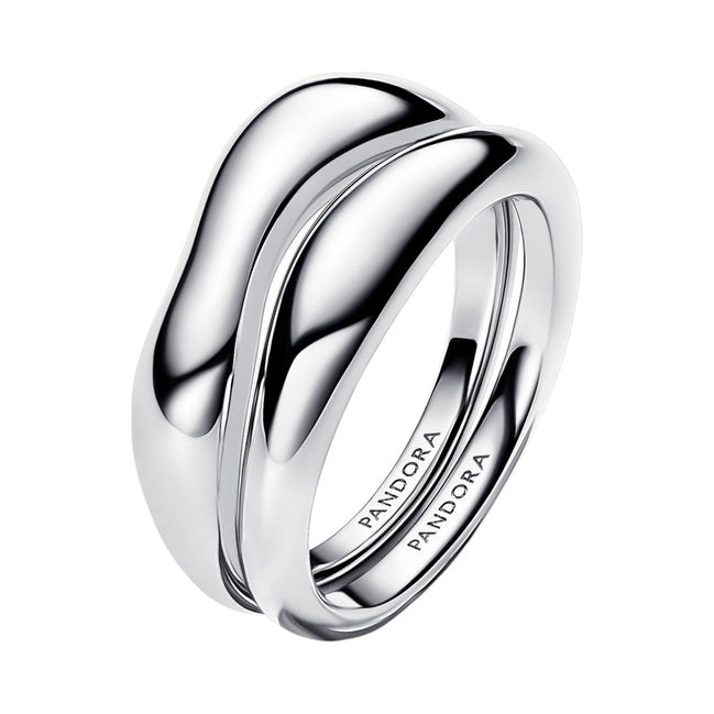ESSENCE Ring organisch stapelbar Silber