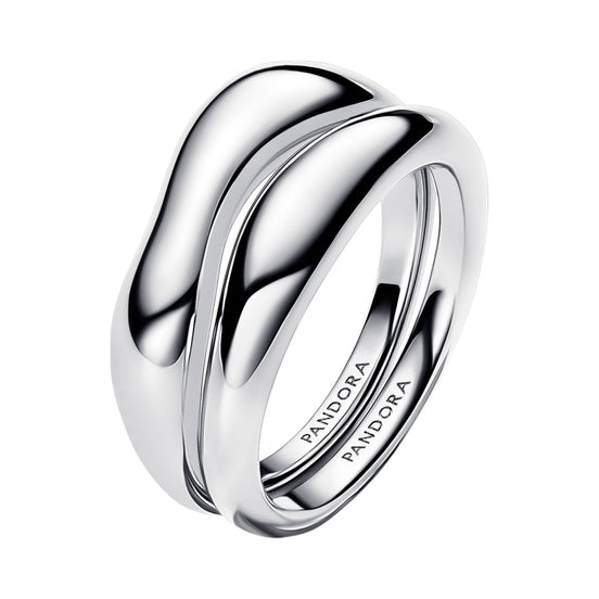ESSENCE Ring organisch stapelbar Silber