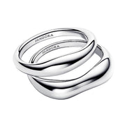 ESSENCE Ring organisch stapelbar Silber