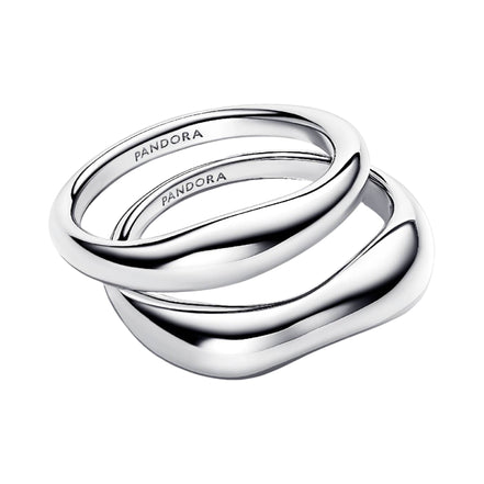 ESSENCE Ring organisch stapelbar Silber