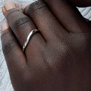 ESSENCE Ring organisch stapelbar Silber