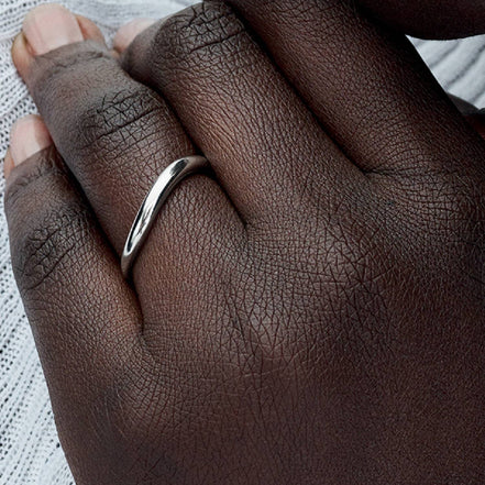 ESSENCE Ring organisch stapelbar Silber