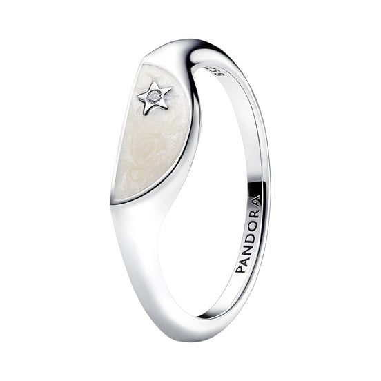 ME Ring Siegel Stern Silber