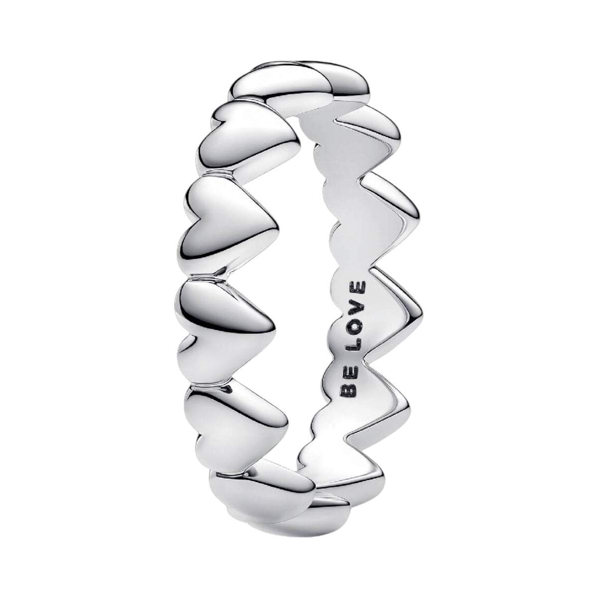 MOMENTS Ring Herz Reihe Silber Stapelbar