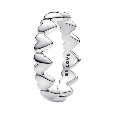 MOMENTS Ring Herz Reihe Silber Stapelbar
