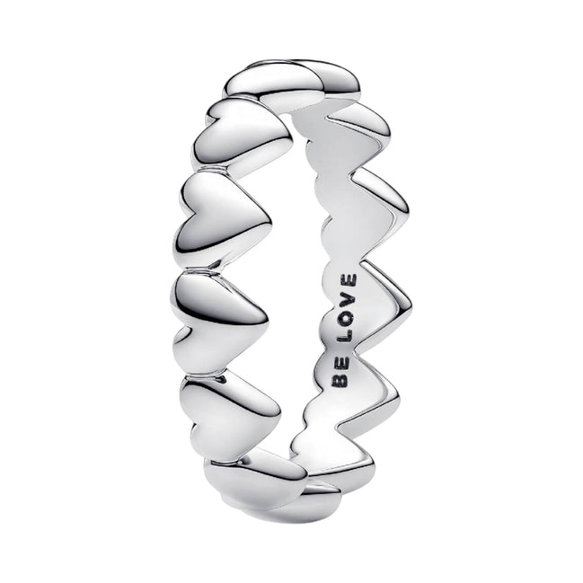 MOMENTS Ring Herz Reihe Silber Stapelbar