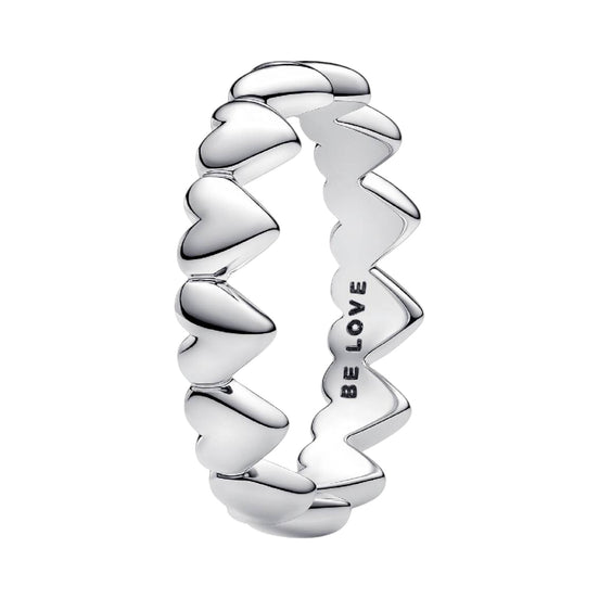 MOMENTS Ring Herz Reihe Silber Stapelbar