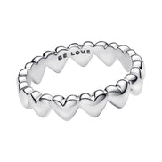 MOMENTS Ring Herz Reihe Silber Stapelbar