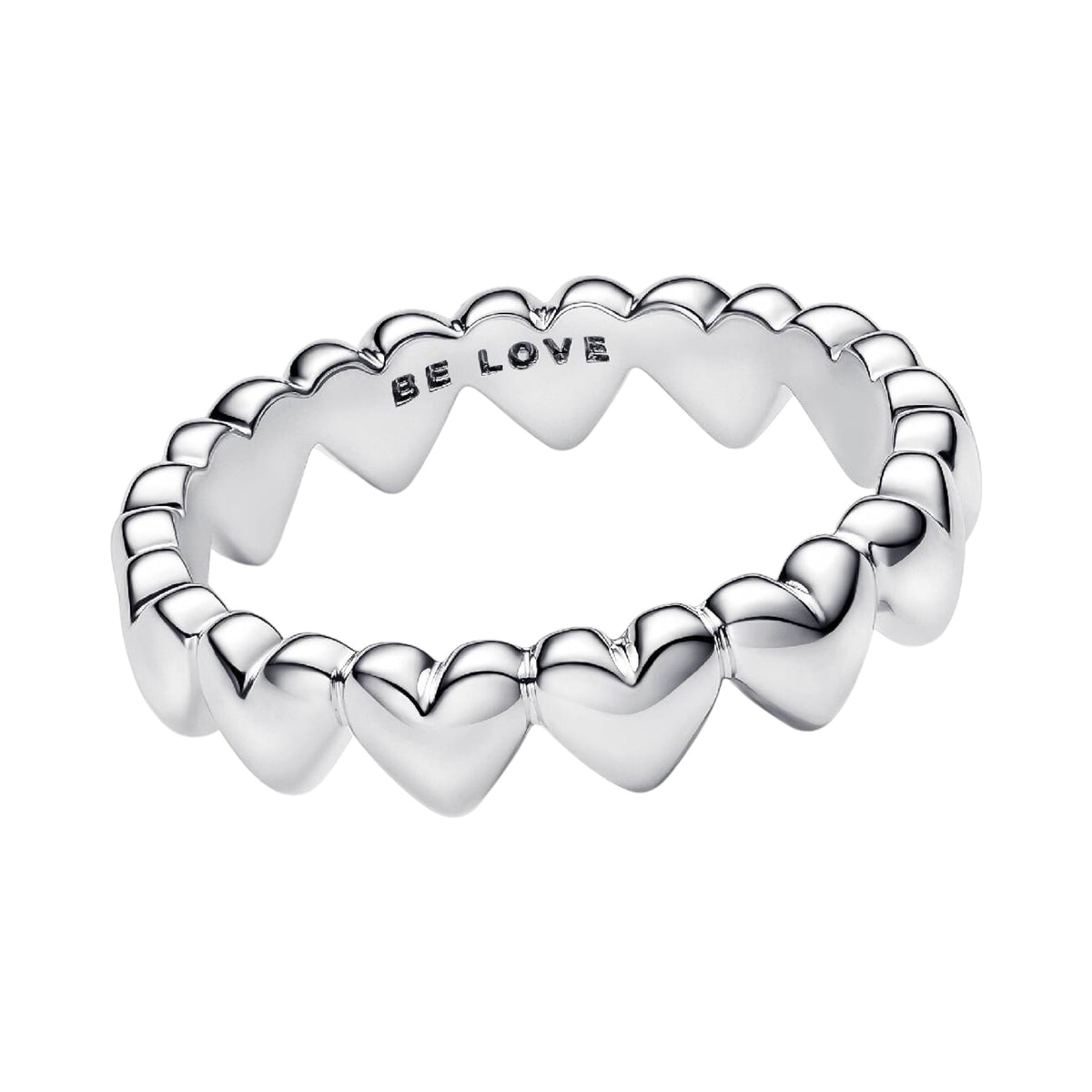 MOMENTS Ring Herz Reihe Silber Stapelbar