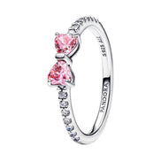 TIMELESS Ring Schleife rosa Zirkonia