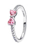 TIMELESS Ring Schleife rosa Zirkonia