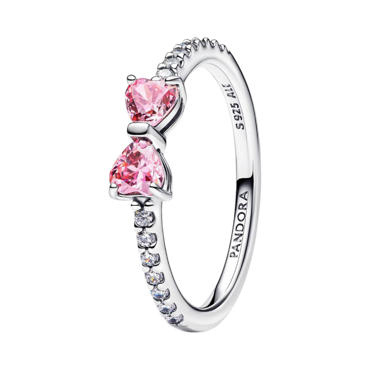 TIMELESS Ring Schleife rosa Zirkonia