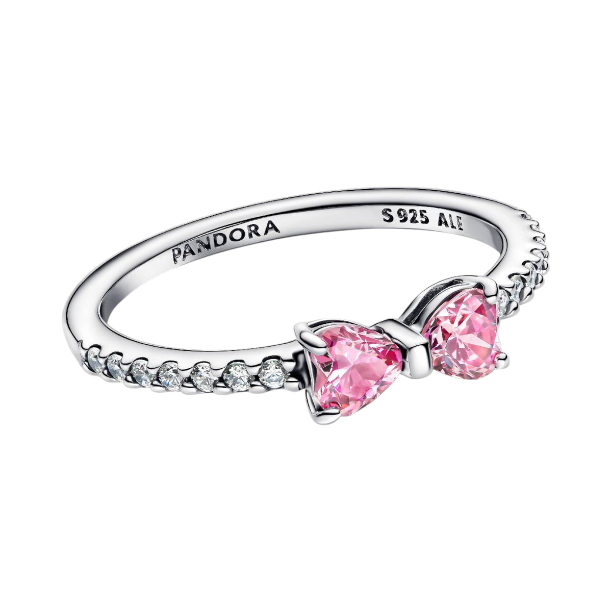 TIMELESS Ring Schleife rosa Zirkonia