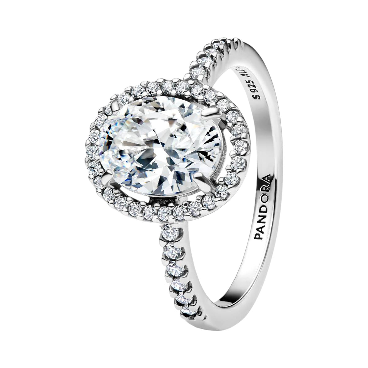 TIMELESS Ring funkelndes Oval silber