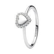 TIMELESS Ring Halo Herz silber