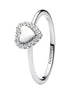 TIMELESS Ring Halo Herz silber