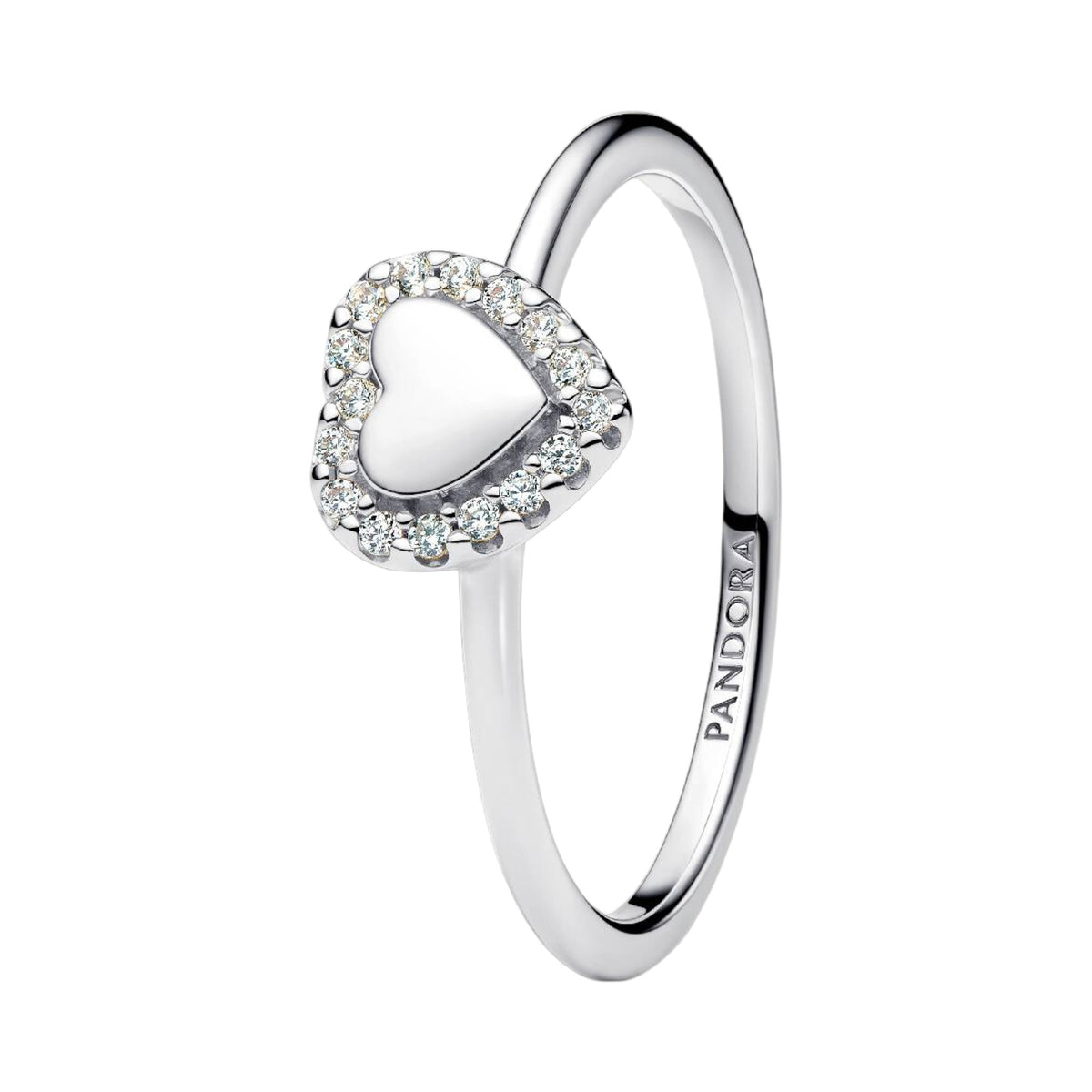 TIMELESS Ring Halo Herz silber