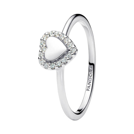 TIMELESS Ring Halo Herz silber