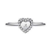 TIMELESS Ring Halo Herz silber