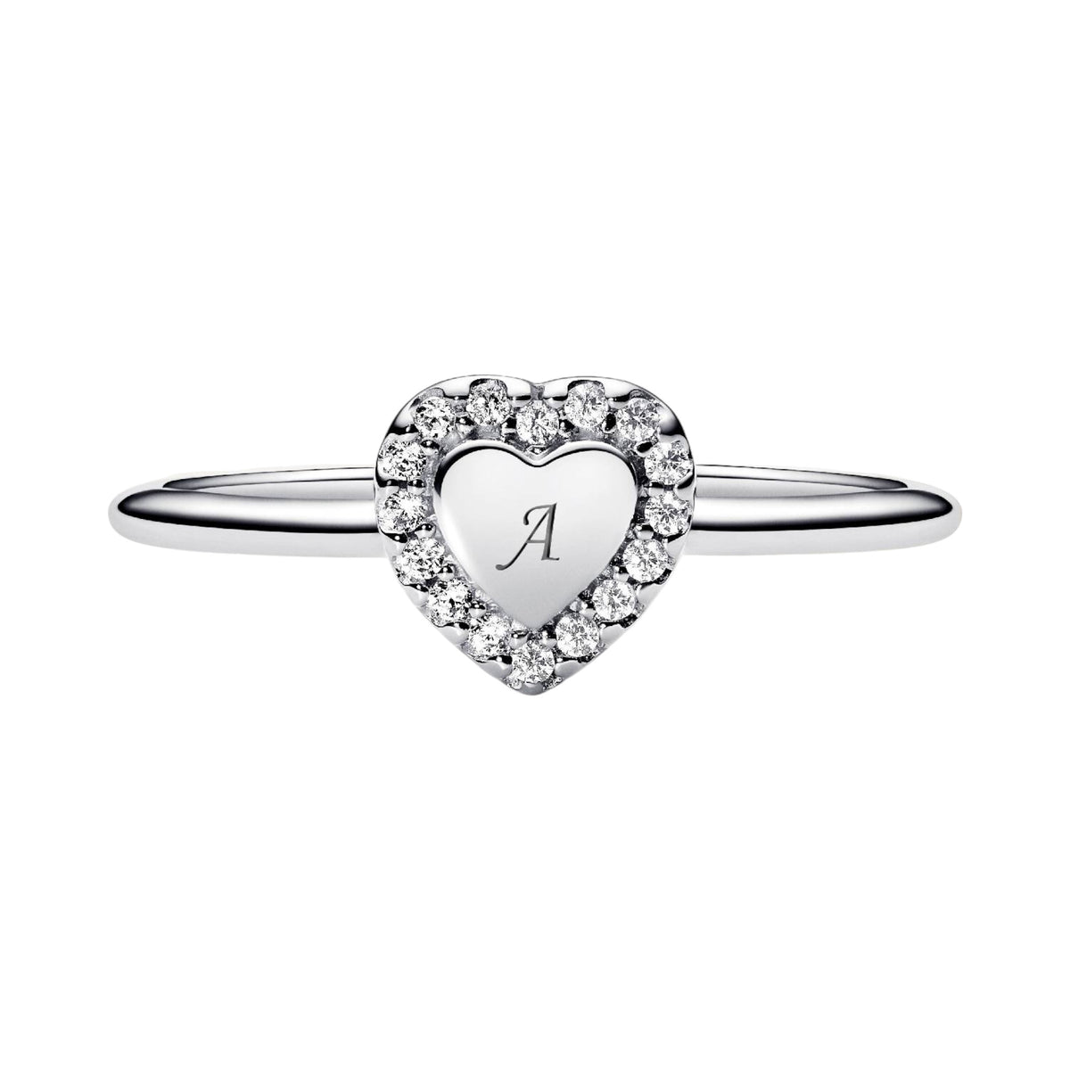 TIMELESS Ring Halo Herz silber