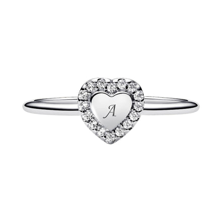 TIMELESS Ring Halo Herz silber