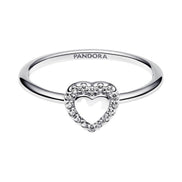 TIMELESS Ring Halo Herz silber