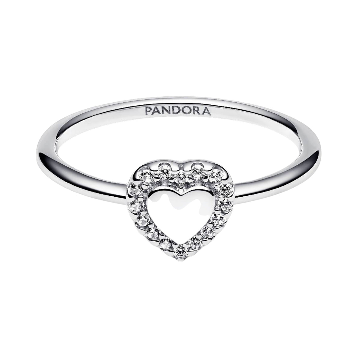 TIMELESS Ring Halo Herz silber