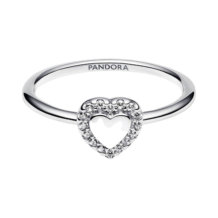 TIMELESS Ring Halo Herz silber