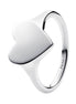 Moments Ring Herz Gravurplatte silber