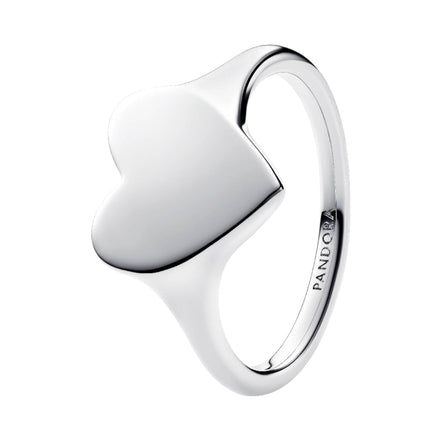 Moments Ring Herz Gravurplatte silber